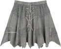 Night Rider Medieval Goth Handkerchief Hem Double Layered Skirt