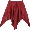 Catawba Handkerchief Hem Double Layered Short Skirt