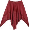 Plus Size Blue Mirage Woven Cotton Wrap Knee Length Skirt