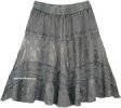 The Matrix Plus Size Cotton Woven Wrap Around Knee Skirt