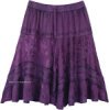 Raisin Purple Cowgirl Chic Barn Dance Knee Length Skirt