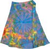 Dove Gray Cotton Patchwork Skirt Wrap Around