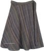 Black Gray Chakra Gypsy Wrap Around Short Hippie Skirt