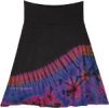 Night Shade Violet Wave Short Straight Tie Dye Skirt