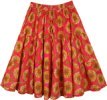 Handkerchief Hem Cotton Solid Patchwork Skirt in Hibiscus Pink