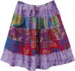 Summer Frolic Purple Fun Short Boho Skirt