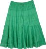 Pebbled Window Printed Short Summer Skirt