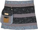 Green Rayon Long Patchwork Boho Skirt