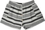 Mulberry Tribal Pocket Shorts with Woven Fringes