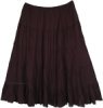 Raven Black Handmade Crochet Knit Short Skirt