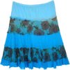 Green Hues Rayon Long Patchwork Boho Skirt