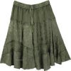 Sky Blue Handkerchief Hem Double Layered Skirt
