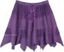 Purple Rodeo Mini Skirt with Tiers and Tie Up Lace
