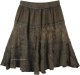 Soya Bean Color Renaissance Faire Handkerchief Hem Skirt