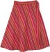 Radiant Rouge Plus Size Mid Length Woven Cotton Wrap Skirt