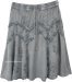 Ash Gray Medieval Styled Rayon Knee Length Skirt