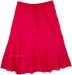 Hot Pink Tiered Cotton Short Summer Skirt