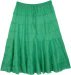 Spring Green Pull Up Tiered Short Skirt