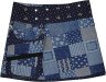 Navy Polka Reversible Four-Way Mini Wrap Skirt