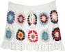 Snow Haze Crochet Pattern Skirt with Multicolor Circles