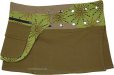 Starburst Green Snap Button Wrap Skirt