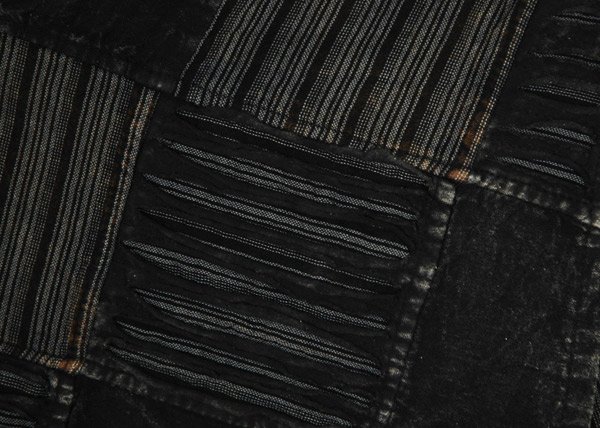 Gothic Black Patchwork Razor-Cut Short Wrap Skirt