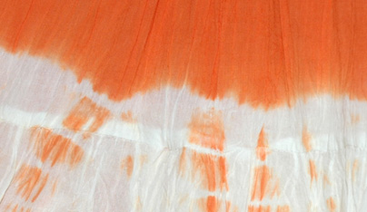 Orange Flame Crinkled Summer Short Skirt
