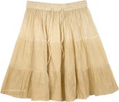Almond Sapling Cotton Mini Skirt with Tinsel