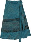 Casal Blue Wrap Short Skirt