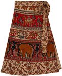 Antique Brass Animal Wrap Short Skirt