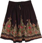 Black indian Festival Short Skirt with Shining Sequins