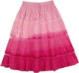Cabaret Ombre Cotton Below The Knee Skirt