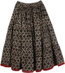 Dark Sienna Short Cotton Skirt