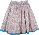 Serenity Floral Full Short Summer Cotton Skirt