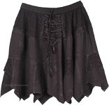 Hip in Black Gothic Style Short Skirt