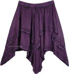 Night Rider Medieval Goth Handkerchief Hem Double Layered Skirt | Short ...