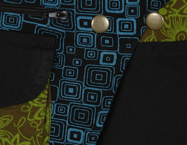 Short Snap Wrap-Skirt with Pesto Fanny Pack