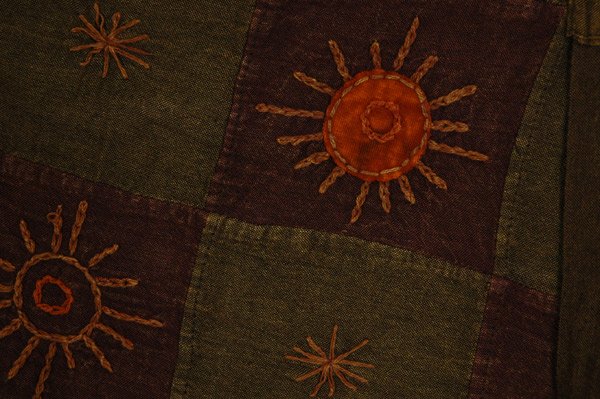 Rustic Sunset Patchwork Short Wrap Around Skirt