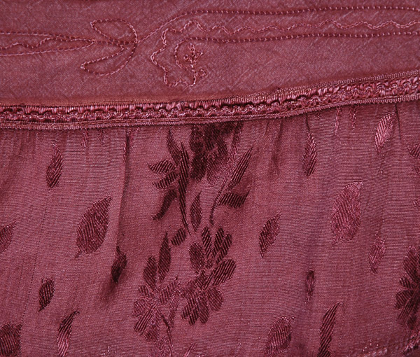 Turkish Rose Knee Length Western Style Gypsy Skirt