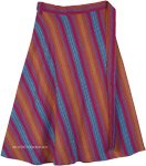 The Matrix Plus Size Cotton Woven Wrap Around Knee Skirt