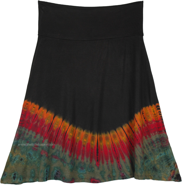 Wild Fire Tie Dye Bottom Yoga Waist Short Skirt