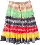 Forest Hippie Tie Dye Cotton Short Skirt