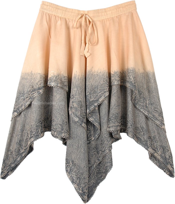 Barn Dance Western Knee Length Color Block Skirt