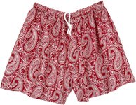 Paprika Beach Shorts with Paisley Print in White