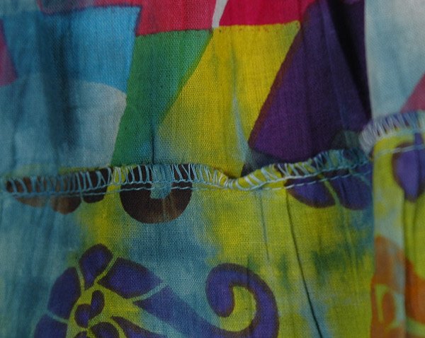 Colorful Prints Summer Revivalist Blue Short Skirt