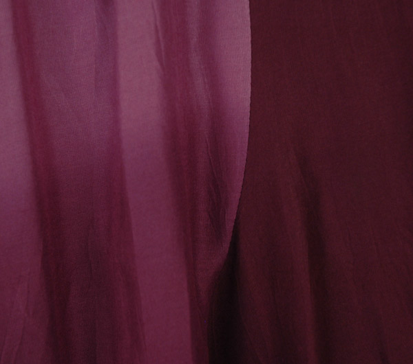 Wrinkled Rayon Midi Skirt in Purple Hues