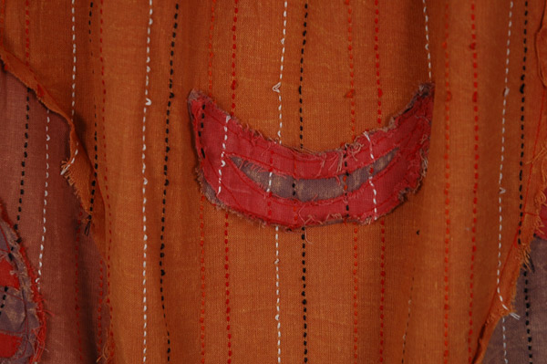 Coral Vintage Deconstructed Patchwork Midi Skirt