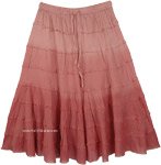 Brandy Rose Ombre Short Skirt with Tiers