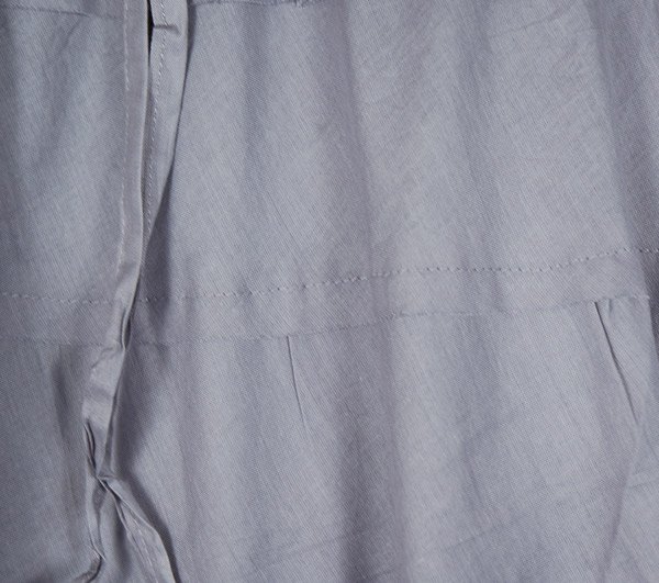 Steel Gray Tiered Short Skirt in Cotton