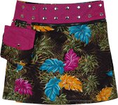 Cabo Floral Reversible Snap Wrap Short Skirt
